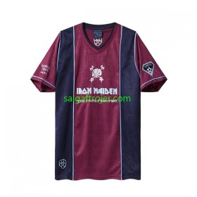 West Ham United Iron Maiden 2011 Fodboldtrøjer Retro Udebanesæt Kort ærmer